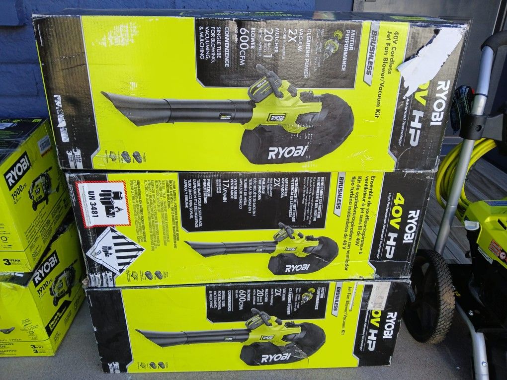 LEAF VACUUM/BLOWER RYOBI 40V