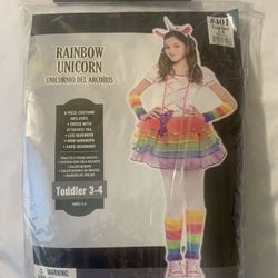 Rainbow Unicorn Costume ( Toddler 3-4)