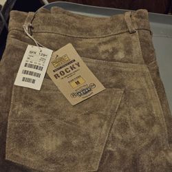 Vintage Deadstock 32x32 Rocky Genuine 100% Leather Riding Pants