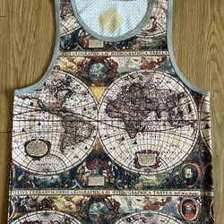 MENS SWITCH GEOGRAPHIC EXPLORER JERSEY TANK TOP L