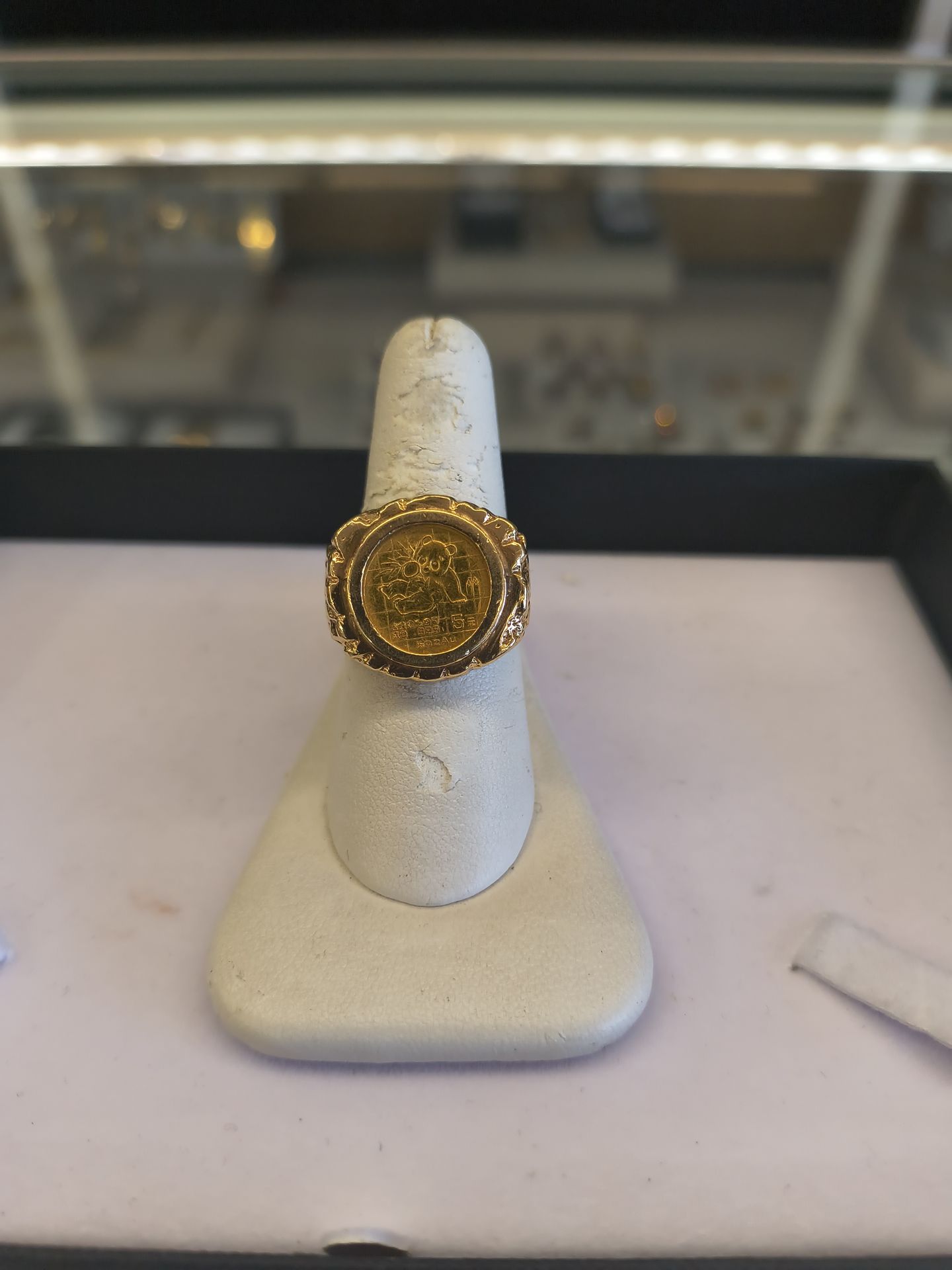 14k solid gold coin Ring 11.6 grams size 10 layaway available 10% dwon ...