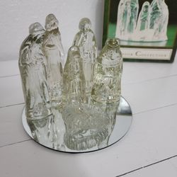 windsor collection vintage nativity on glass set