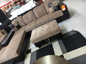 Sectional with ottoman