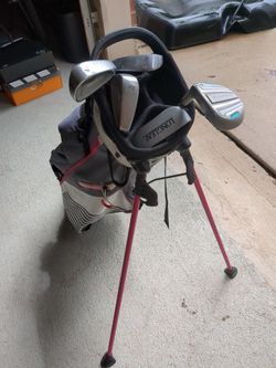Golf bag, stand & clubs