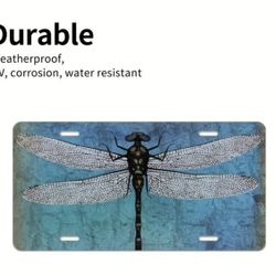 New License Blue Vintage Dragon Decorative Car Front License Plate