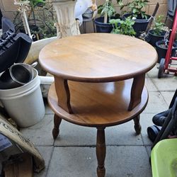 Antique Solid Wood Side Table 