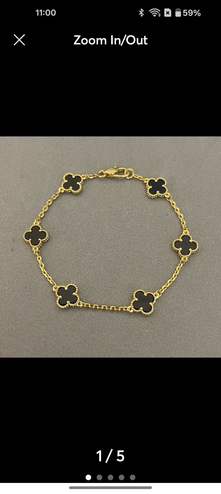 VCA Black Onyx 6 Motifs Bracelet 