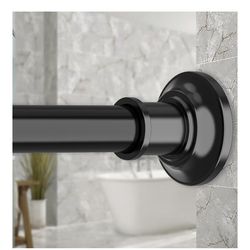 Black long curtain rod tension 30 to 120”