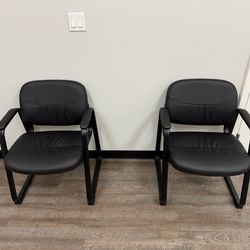 Office Waiting Room Chairs – Black Guest Chairs – $60 Each or $100 for Both