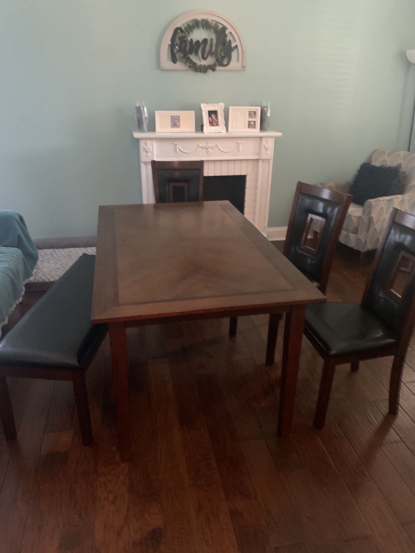 Table, Chairs And Bench For sale 