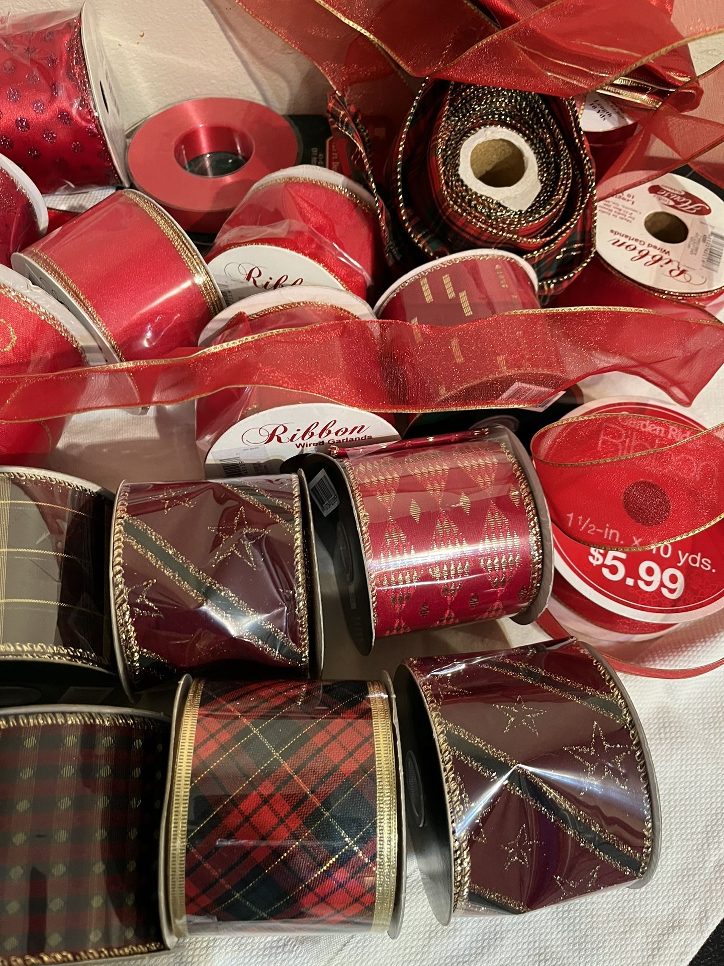NEW! CHRISTMAS WIRE RIBBON
