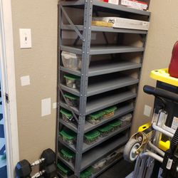 Industrial steel shelving unit - can DELIVER for $20 extra almost anywhere - please see all photos and read everything 🙂 