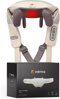 FORTHiQ Hand-Like Neck Massager for Pain Relief Deep Tissue, Adjustable Heat and Massage Speed, Back Massager with Customizable Controls 