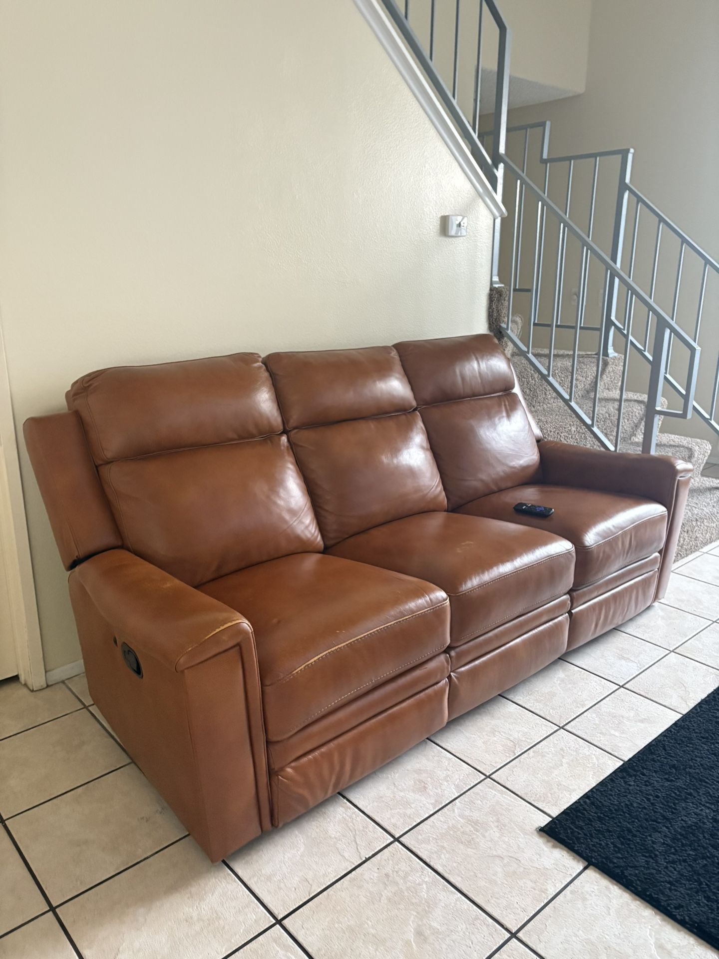 Brown Leather Couch