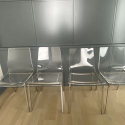 CB2 Acrylic Chairs ($280, $150 for set of 2)