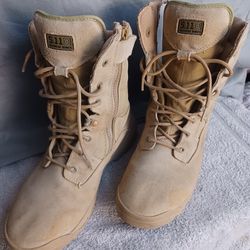 Men' 5.11 Tactcal 8" Coyote Boots US Size 11