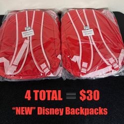 4 New Disney Backpacks Bundle