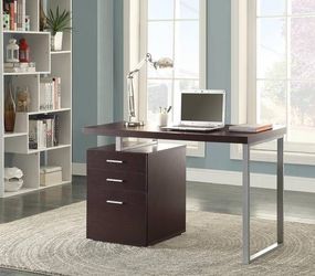 Desk with File Cabinet Cappuccino Finish ONLY $199- SALE!