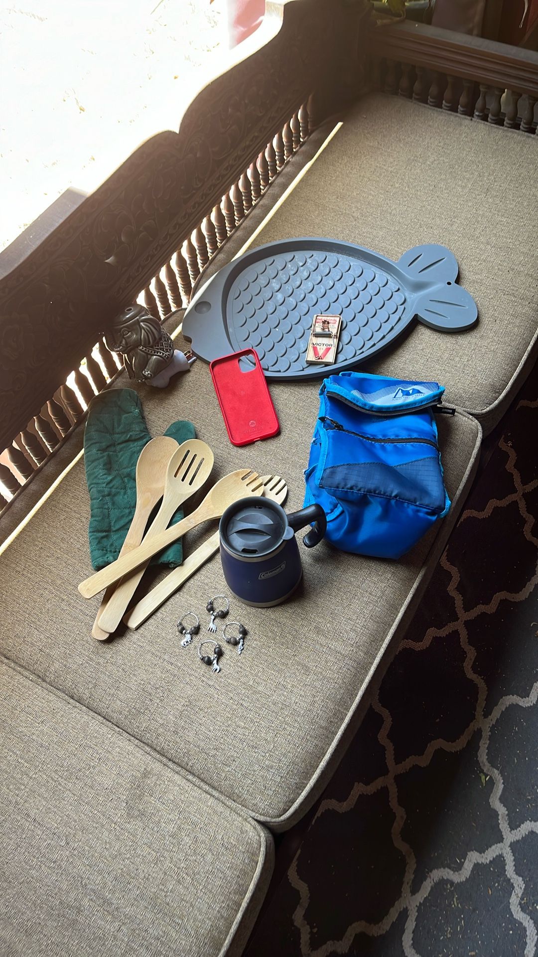 Assorted Household Items Bundle ( Includes: Pet Food Bowl Tray, iPhone Case, Kitchen Items,cooler Bag Etc