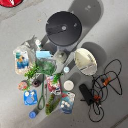 Fish Tank & Supplies plus reptile lamp 