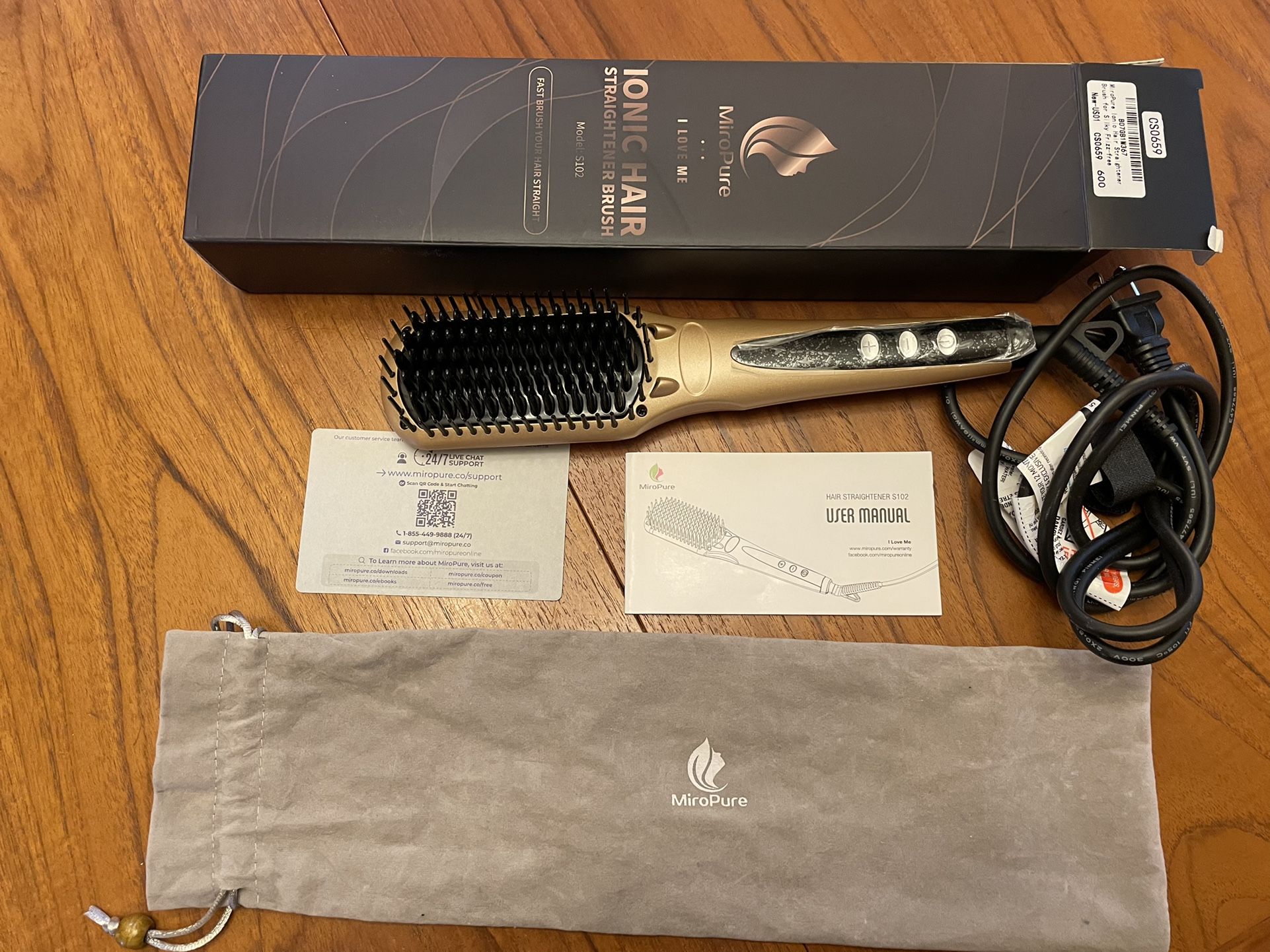Ionic Hair Straightener Brush