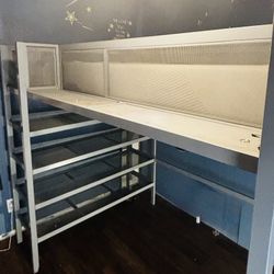 Twin Loft Bed With Attached Book Shelf