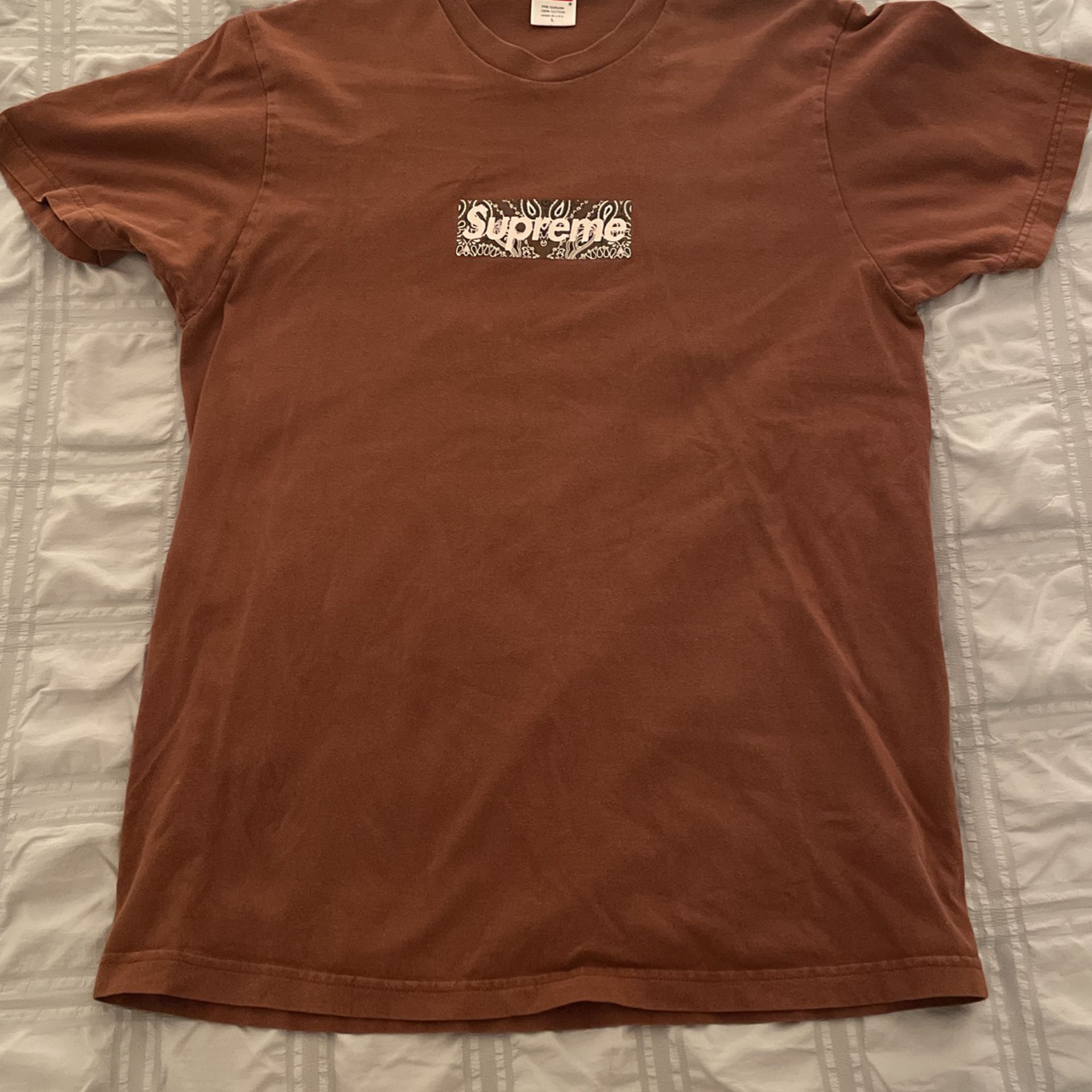 Supreme Bandana Box Logo Brown Size Large