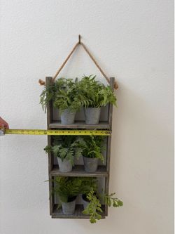 Potted plant wall decor x 2