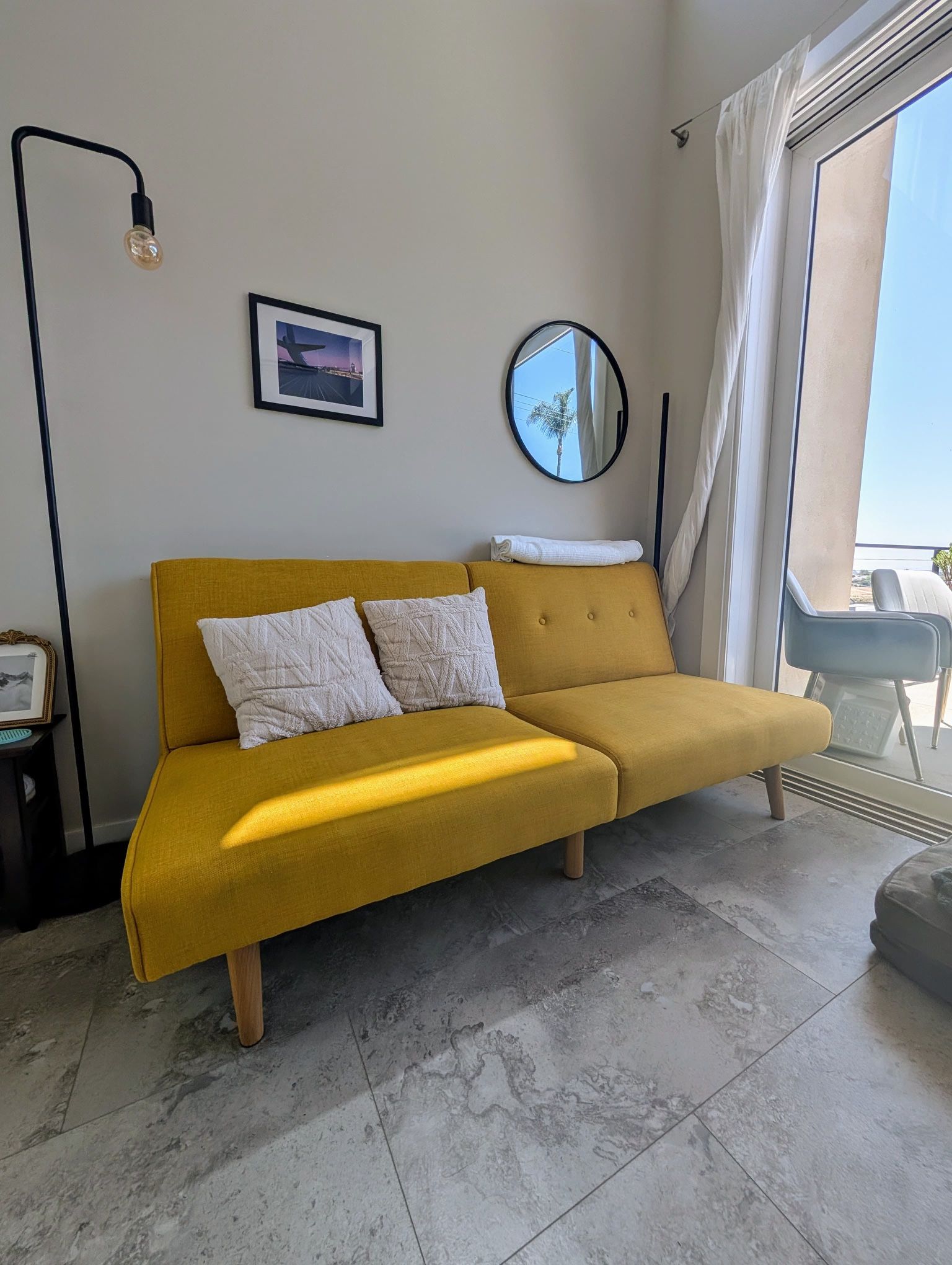 Mustard yellow couch