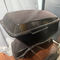 Motorcycle saddlebags.
