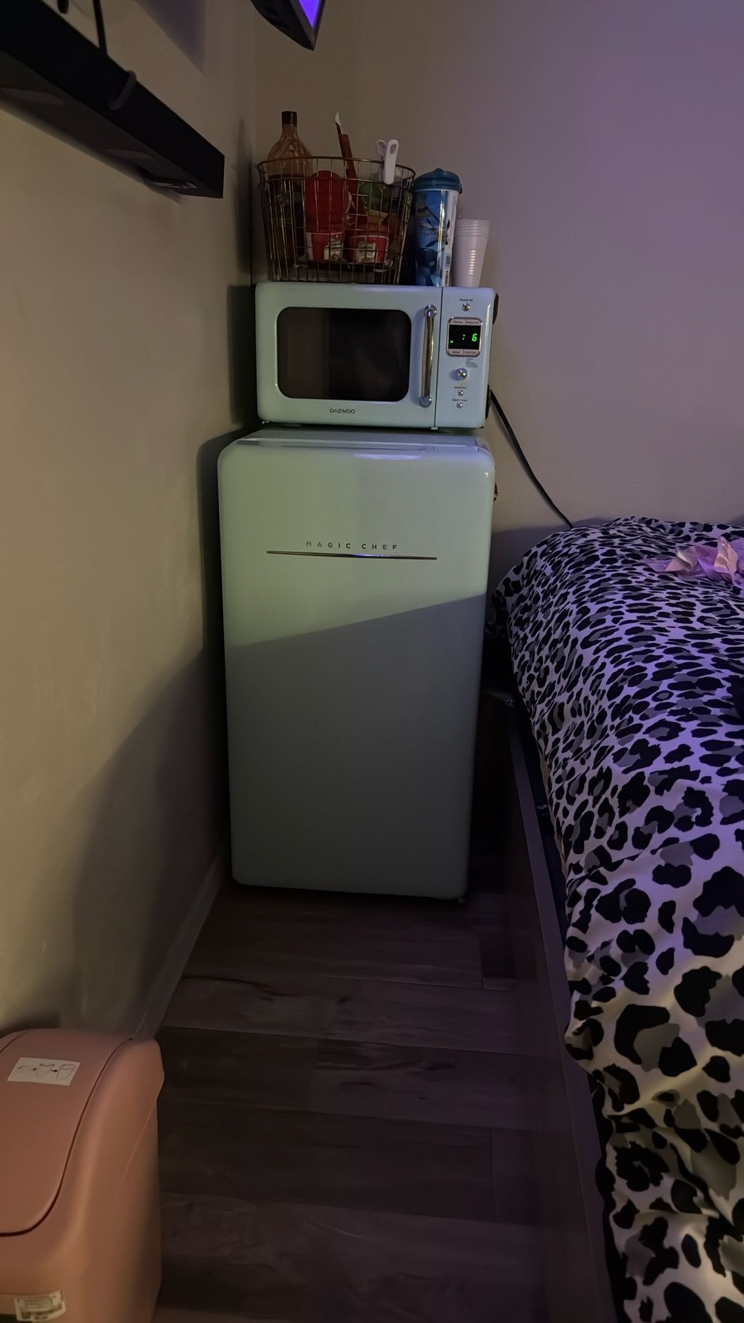 Mini Fridge And Microwave 