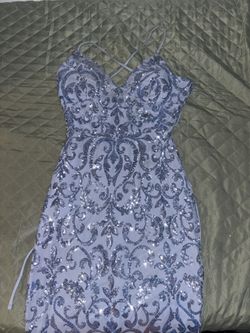 Baby blue prom dress