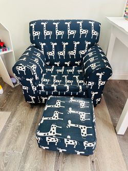 Kids sofa with foot stool
