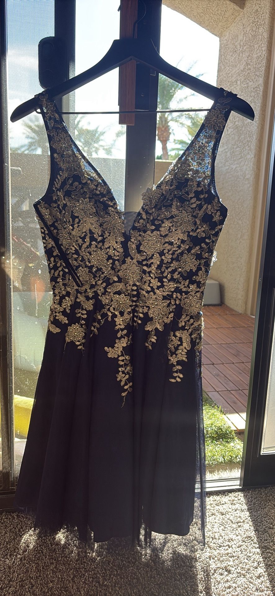 Blue And Gold Dress Homecoming