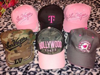 Lot of 6 Embroidered Baseball Caps