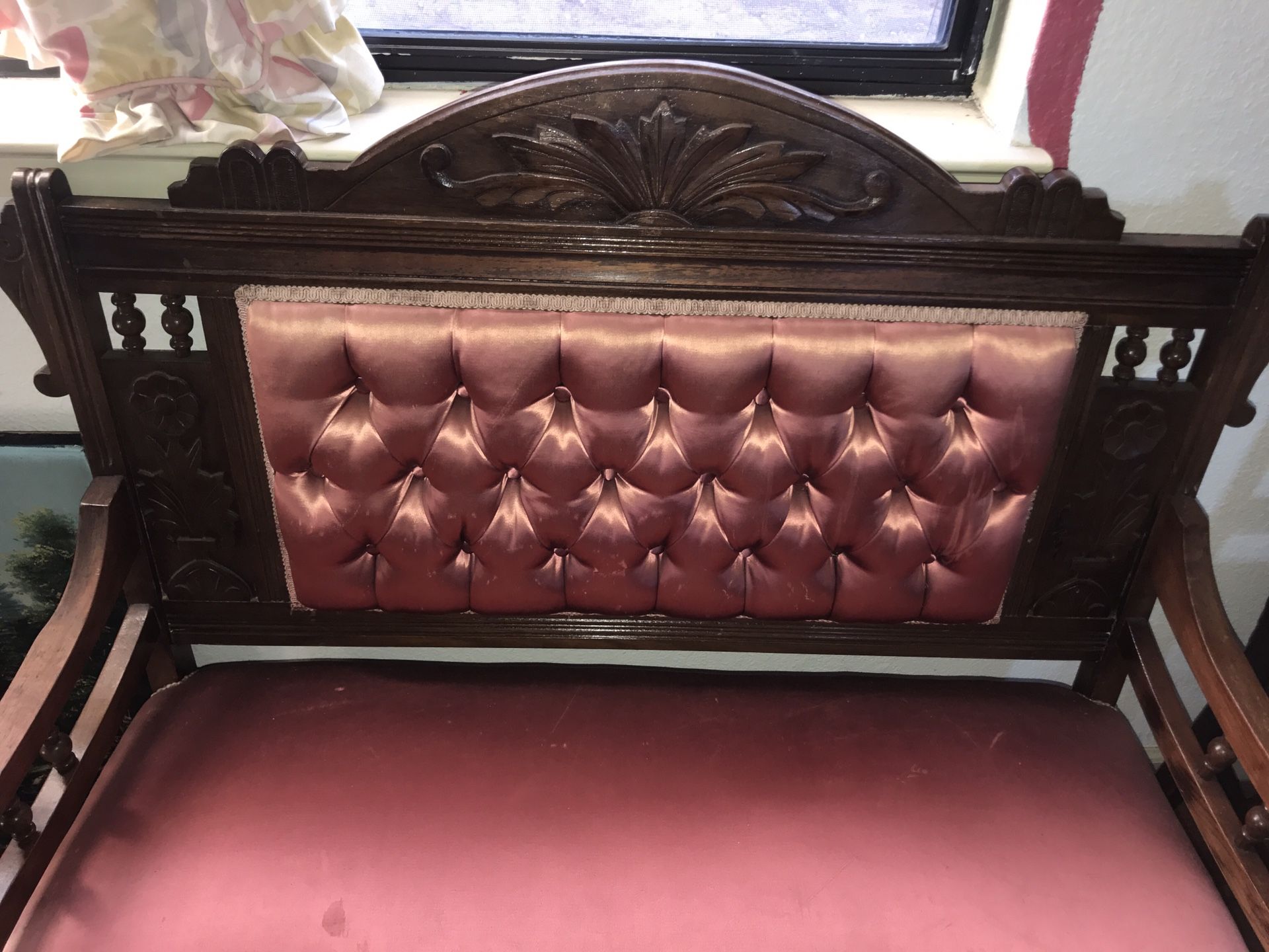 ANTIQUE COUCH/LOVESEAT-MUST SELL