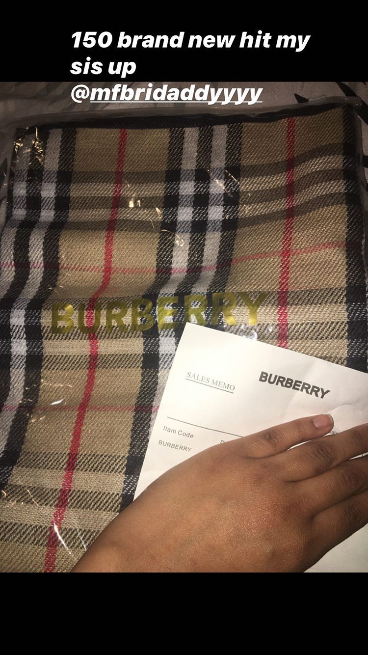 Burberry name brand scarf