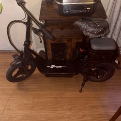 Electric Scooter with Seat, Peak 1200W, 25 MPH and 45 Miles, 14" Tire,48V 16.5AH 