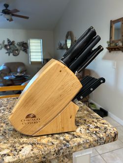 Chicago cutlery knives set with butcher block Chicago cutlery knives set with butcher block