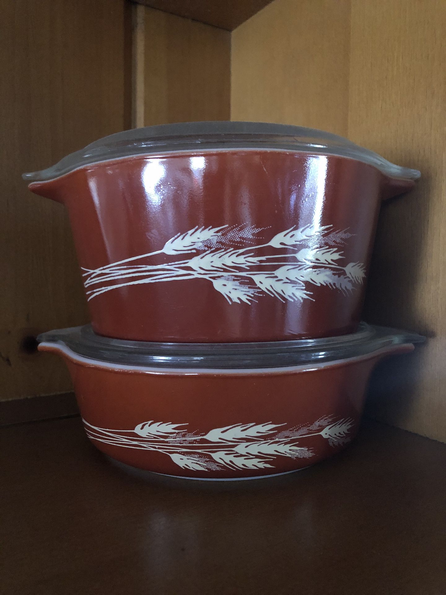 Pyrex autumn harvest casserole bowls