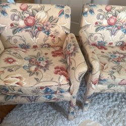 Two Nice Floral Chairs 