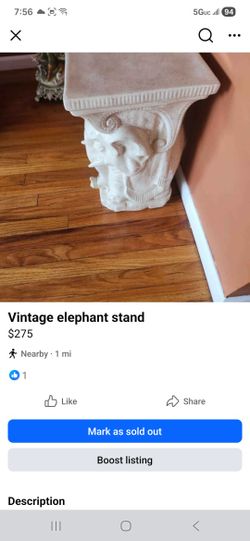 Vintage Elephant Stand