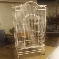White Large Bird Cage 