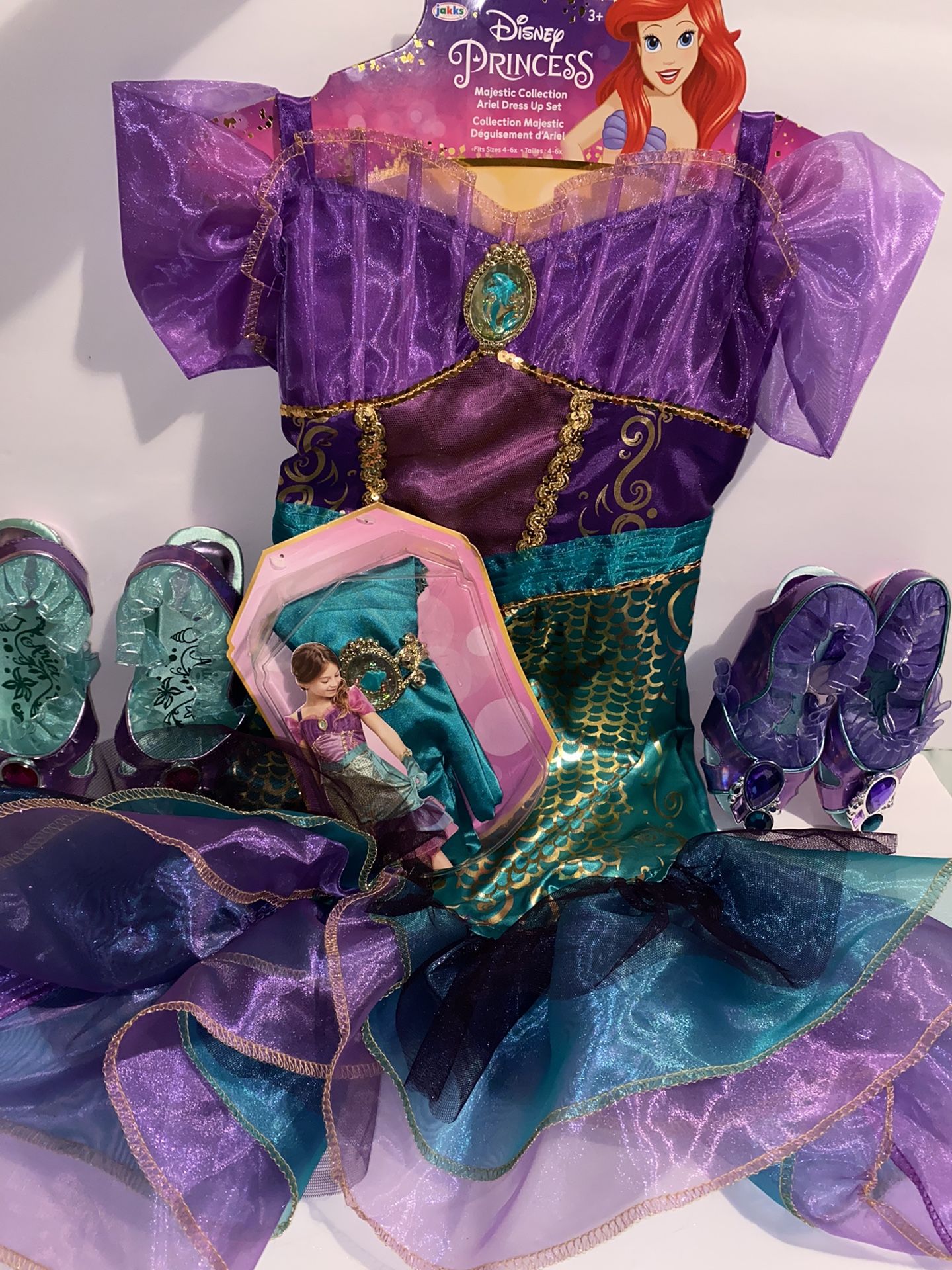 Little Mermaid Costume With Gloves And Shoes