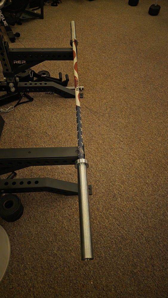 Rogue USA Freedom Flag Cerakote Bar Ohio 7ft Olympic Barbell