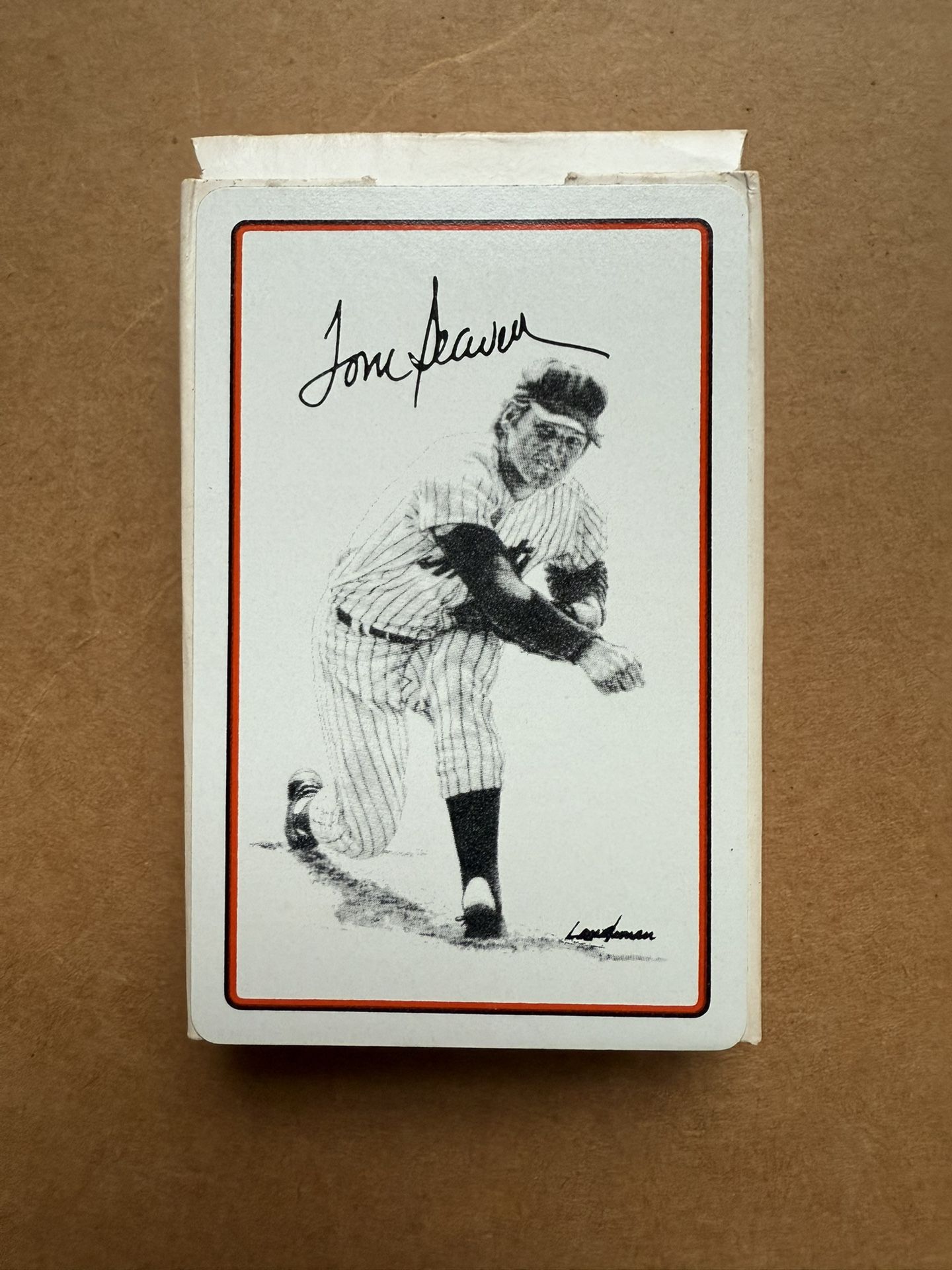 Tom Seaver New York Mets baseball trading card Empty Box from the 1977-78 Landsman se
