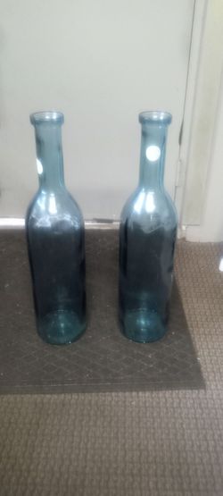 New recycled glass floor vases thick and elegant made in Portugal