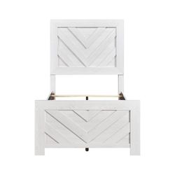 Brand new white twin bedframe