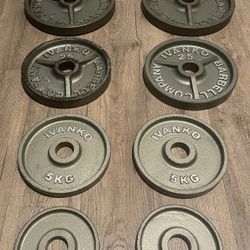 IVANKO FULL SET [Classic Olympic “M” Series] Of Weight Plates; Total: 242 lb