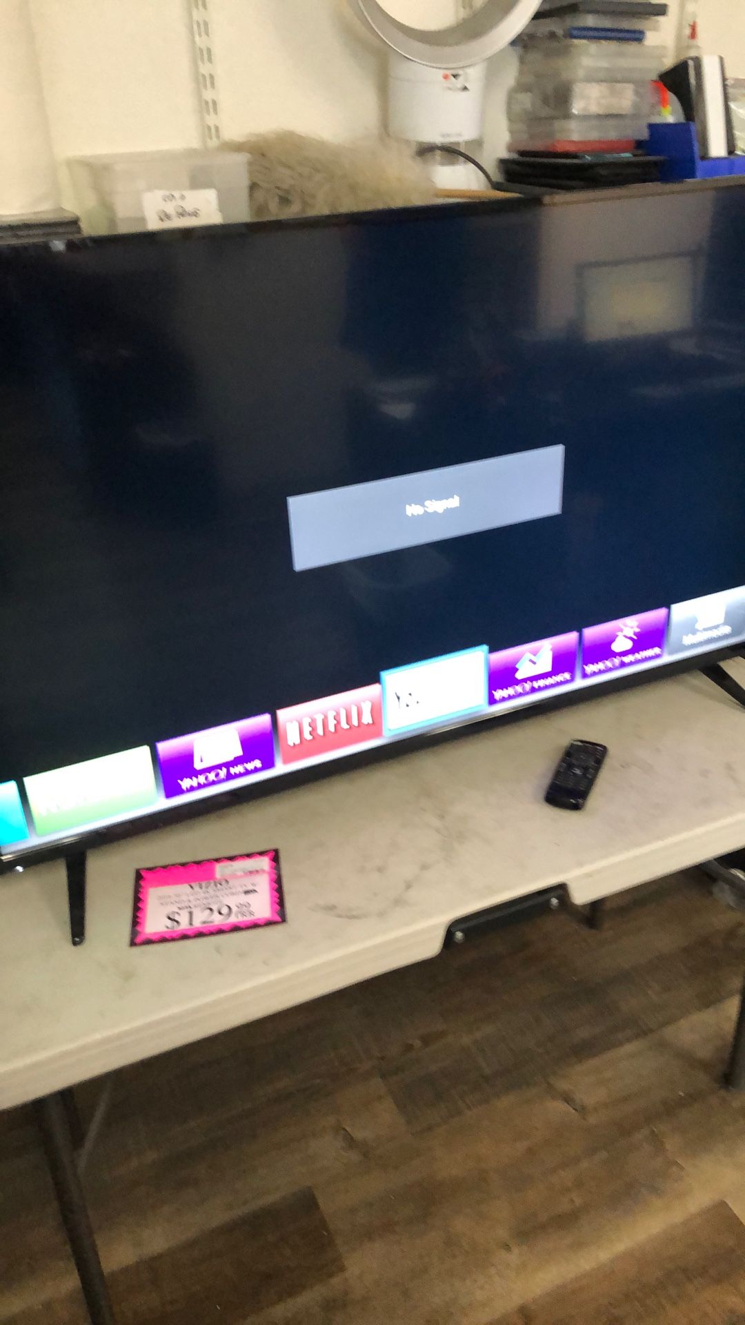 96091 Vizio D-50D1 2016 50” 4k Led Smart Tv W/ Remote, Stand & Power Cord 589086